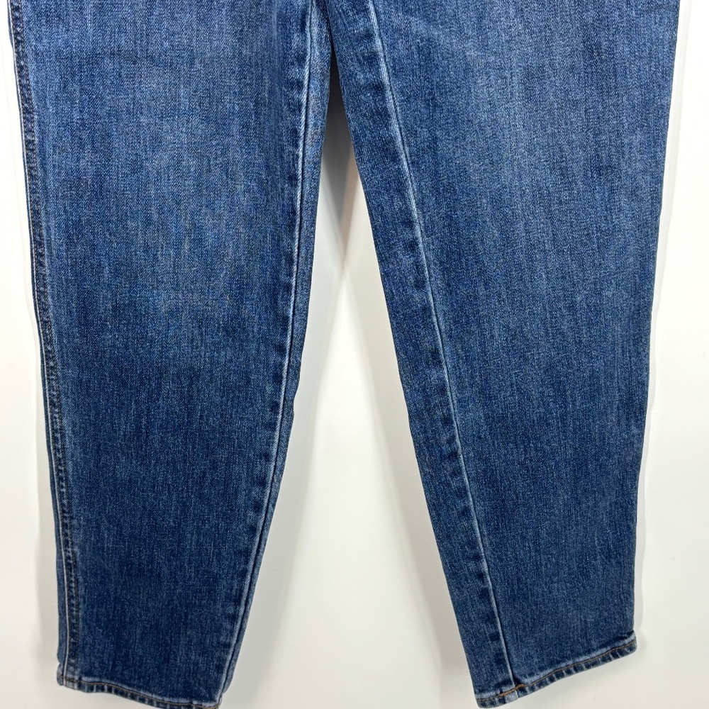 Old Navy Womens Size 4 TALL Overalls Medium Blue Denim Ankle Slim Leg Cotton - Picture 4 of 11